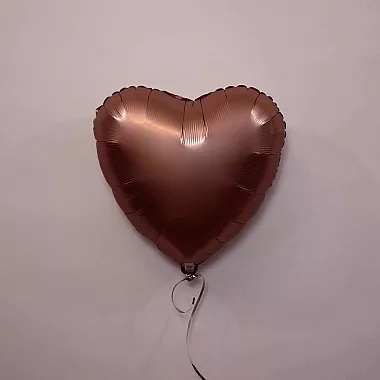 Шар сердце 18 Сатин Rose Copper